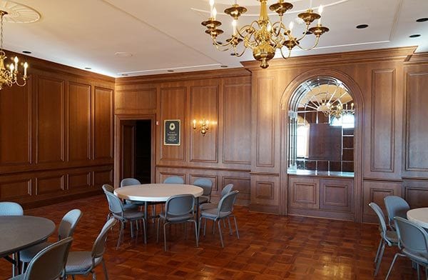 interior of the Kehoe cherry room