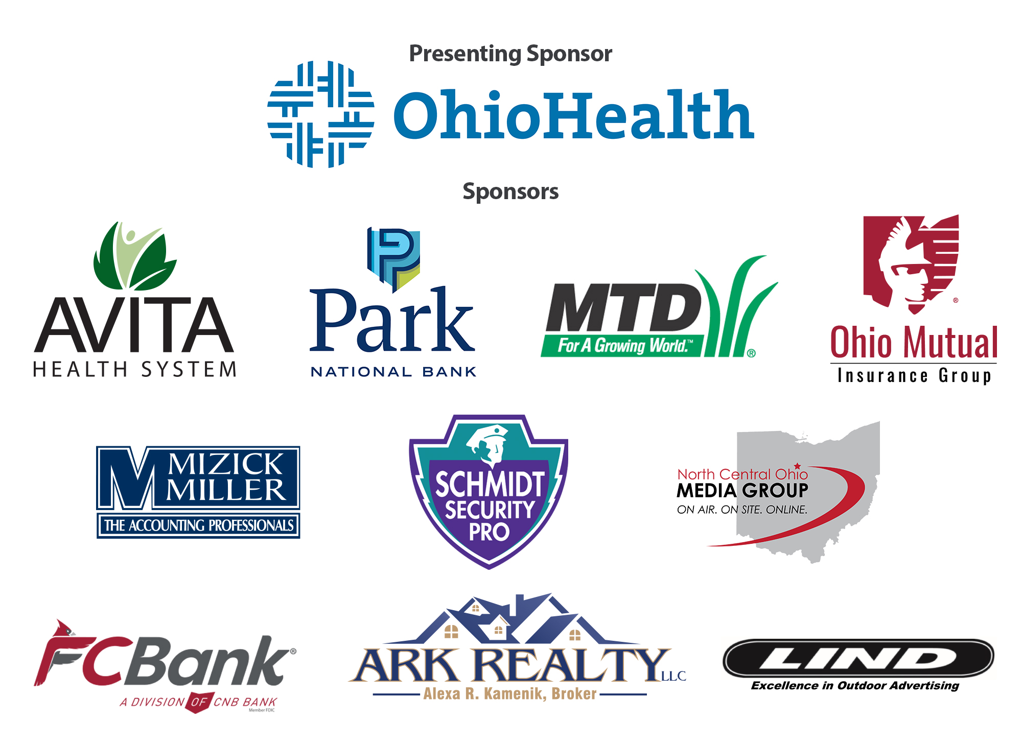 graphic of all the sponsor logos for arts4success event
