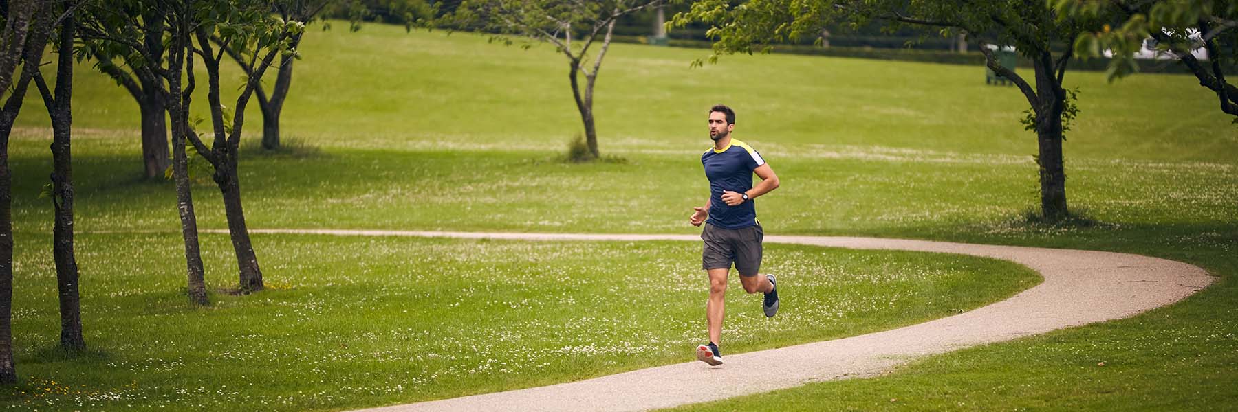 Man jogging outdoors