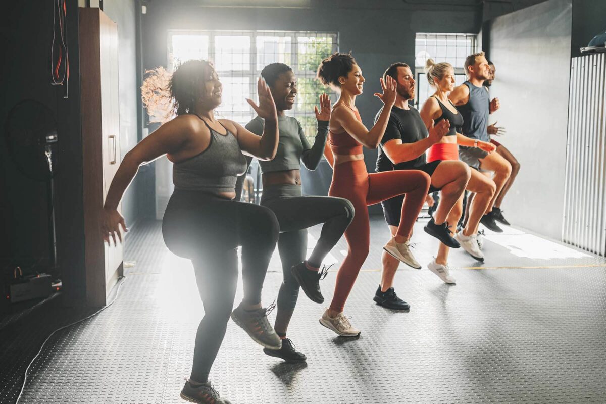 Group of people in the gym