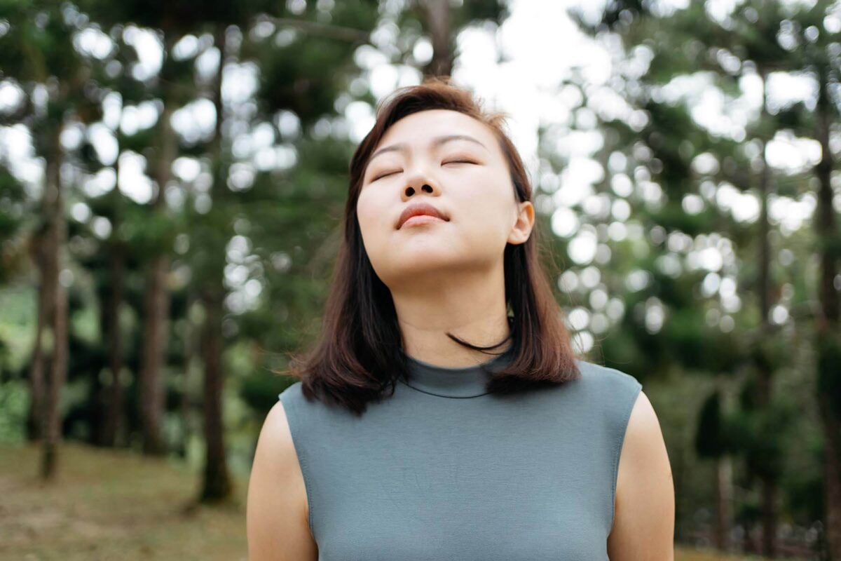 Woman enjoying nature